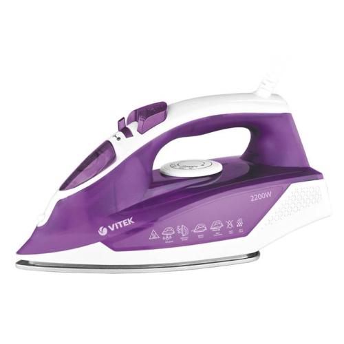 Утюг VITEK-8308 2200Вт подошва керамика, пост.пар, удар, самоочистка от накипи (8)