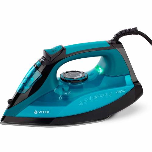 Утюг VITEK-8317 2400Вт подошва керамика, пост.пар, удар, самоочистка от накипи