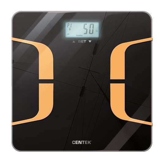 весы CENTEK CT-2431 SMART Фитнес электронные напольные-Индекс массы тела,до 180кг, LCD 65*28мм