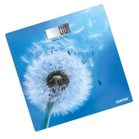 весы CENTEK CT-2421 Spring Flower электронные напольные, до 180кг, LCD 45х28мм..