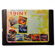 картридж Sega SM-295 19в1 AC-19001 Road Rash 1,2,3/Rock N'Roll Racing/Top Gear 2+...