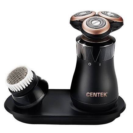 Электробритва CENTEK CT-2169 ротор 3D, нас, для очист. кожи+влажное бритье, подставка