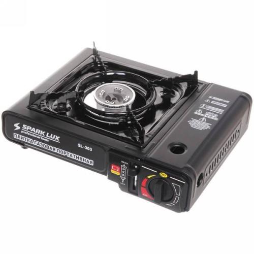 Плита газовая SPARK LUX SL-303 портативная в пласт.кейсе, с переходником