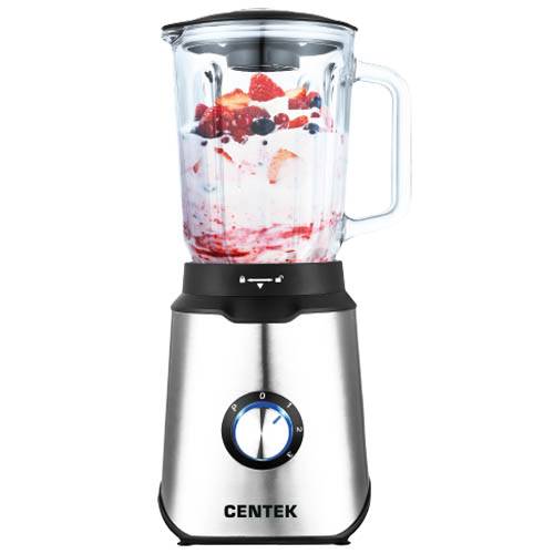 Блендер CENTEK  CT-1327 1000Вт стальной корпус,LED,3скорости,стекл.стакан