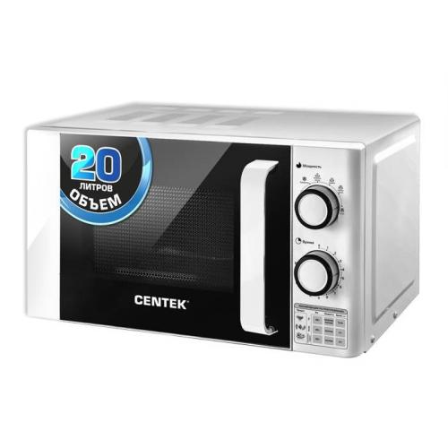 Микроволновая печь CENTEK CT-1585 20л, 700Вт, 6режимов, таймер,подсветка хромированные перекл.