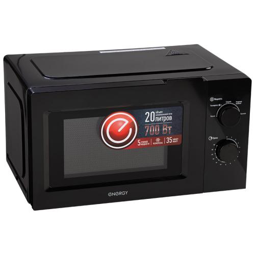 Микроволновая печь ENERGY EMW-20705 20л, 700Вт, мех.упр,черная,5реж,таймер