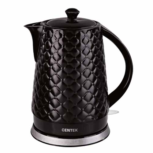 Чайник CENTEK CT-0061 (2л) 2000Вт черная керамика, рельефный корпус черный(black)