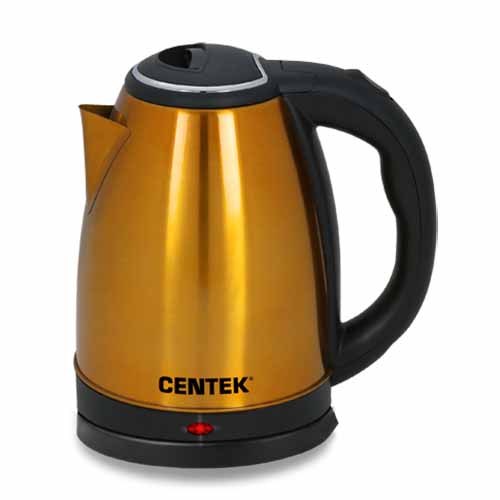 чайник CENTEK CT-1068 золотой(gold) (2,0л) 2000Вт металл, хром. вставка на крышке