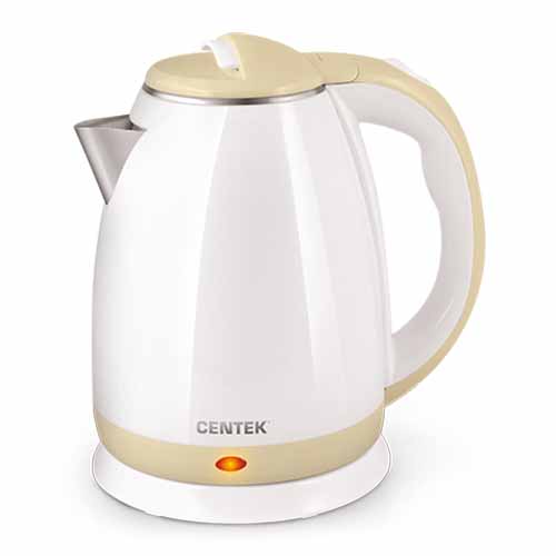 Чайник CENTEK CT-1026 (1,8л) 2000Вт двухслойный корпус, металл внутри бежевый(beige)