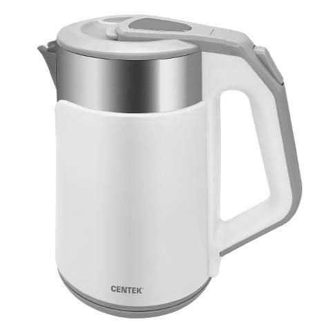 Чайник CENTEK CT-0023 (2л) 2000Вт двухслойный корпус, металл белый(white)