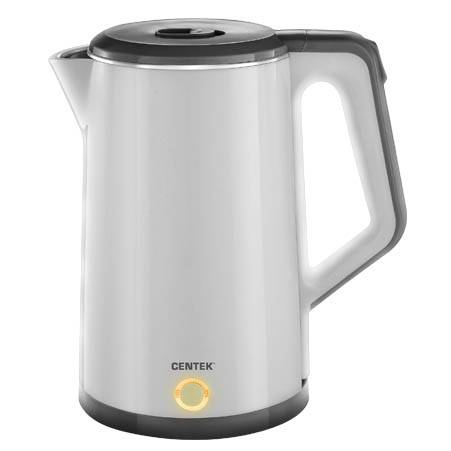 чайник CENTEK CT-0024 (1,5л) 1800Вт (матовый) термостойкий пластик,двойные стенки,серый(gray)