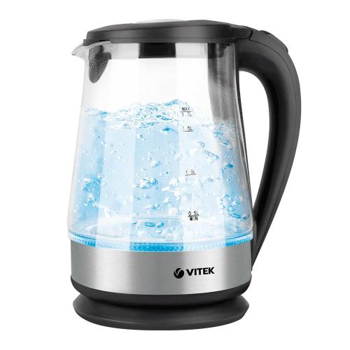 Чайник VITEK VT-WK1030 1,7л, 2200Вт, подсветка, корпус:термост. стекло