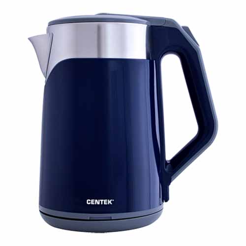 Чайник CENTEK CT-0023 (2л) 2000Вт двухслойный корпус, металл синий(blue)