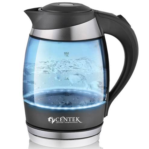 Чайник CENTEK CT-1015 (1,8л) 2200Вт корпус стекло, внутренняя подсветка