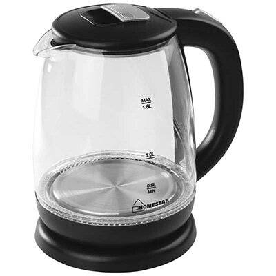чайник HOMESTAR HS-1018 1,8л стекло, пластик