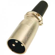 разъем CANON(XLR 3P)штекер микрофонный позолоченный кабельный