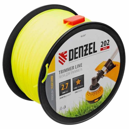 леска FLEX CORD/Denze 2,7мм 202м (звезда) к триммеру