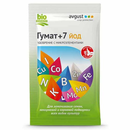 Удобрение Август Гумат +7 Йод 25г