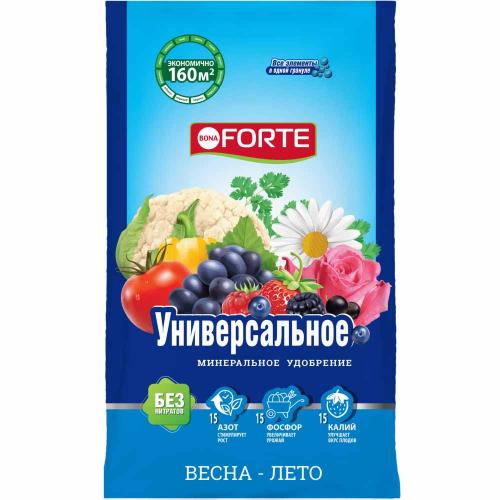 Удобрение Bona Forte комплексное гранулир.с микроэлементами универсальное весна-лето 1кг