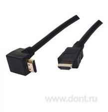 Шнур HDMI CC-HDMI90-10 v1.3 19M/19M 3м позолоч.(угловой разъем), экран
