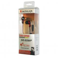 Наушники SONG SQ 54,55 MP штекер 3.5mm плоский шнур
