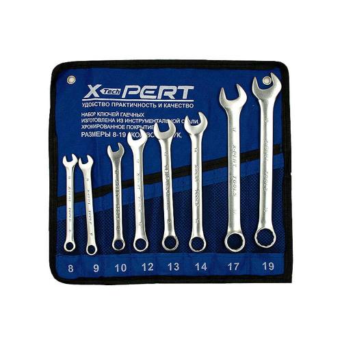 Ключи гаечные комбинированные набор X-PERT 8-19мм 8 предметов в чехле