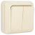 Выключатель 2-клавишный UNIVersal Олимп о/п бежевый 10А 220В Б-О0023