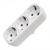разветвитель UNIVersal 3гн с/з белый плоский 16А 250В А303