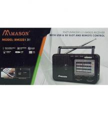 Радиоприемник MASON 2231 (FM 64-108,AM 5 Bands) SD,USB