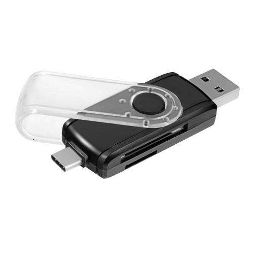 картридер GINZZU GR-588UB 4в1 SD,microSD,USB 3.0,Type-C