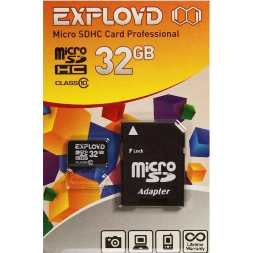 Память SD Micro 32Gb EXPLOYD + adapter класс 10