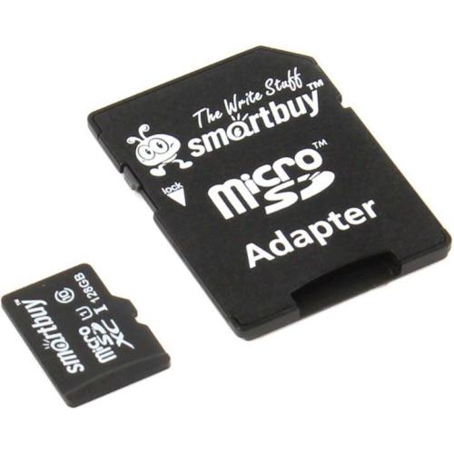 Память SD Micro 128Gb Smart Buy (SD adapter)  класс10