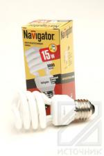 Лампочка энергосберегающая Navigator 94 048 SH 15-840-E27 днев св