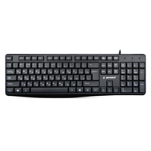Клавиатура Gembird KB-8410 черная/шоколад 1,5м USB