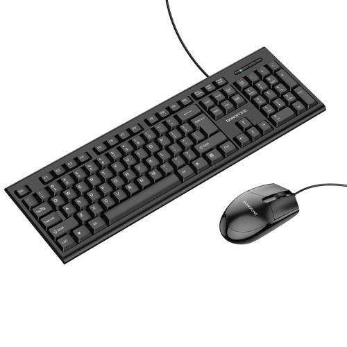 Клавиатура+мышь Borofone Business BG6 2400dpi, мембранная, англ.версия