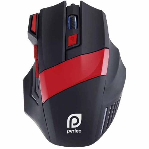 Мышь PERFEO PF-5019 USB, 7 кн., game design, 6 цв.подсветки, 7200DPI
