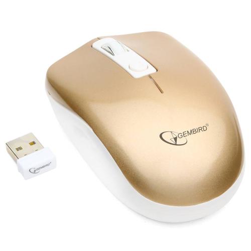 Мышь Gembird MUSW-400 2.4ГГц бесшумный клик 2кн+кол.-кн беспров.1600dpi