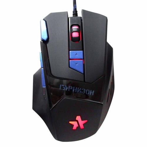Мышь ГАРНИЗОН GM-770G "Адара", 8кн, 2400 DPI, подсветка,1.8м