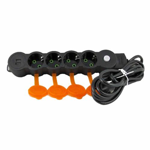 фильтр питания СР-6615 (4вх+2USB) 3м защита от детей