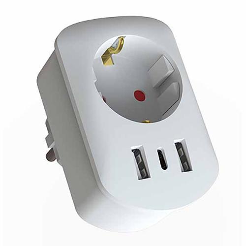 Фильтр питания  Ritmix RM-012C 1 розетка, 2USB, Type-C