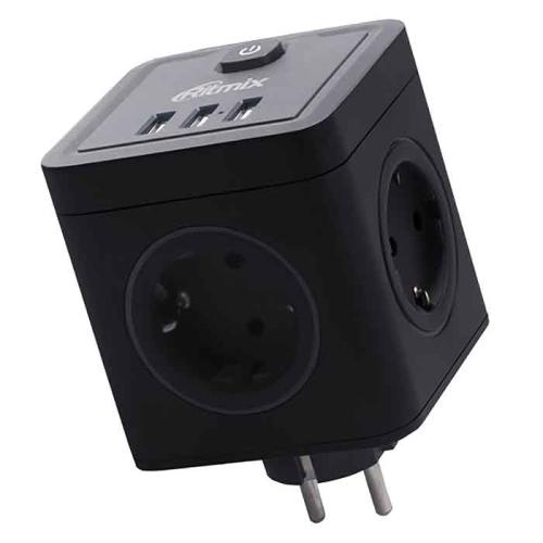 Фильтр питания  Ritmix RM-043 4 розетки, 3USB