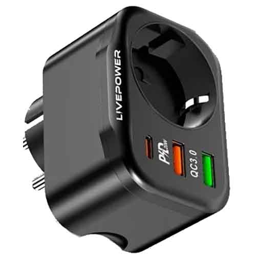 Фильтр питания 1вх + 3USB (QC3.0+PD20W+USB) 38W NS3