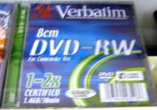 mini DVD-RW VERBATIM 1.46G защита от царапин