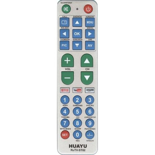 Пульт дистанционного управления универсальный HUAYU/XINGYE (IHANDY) RUTV-ST02 для различных марок TV