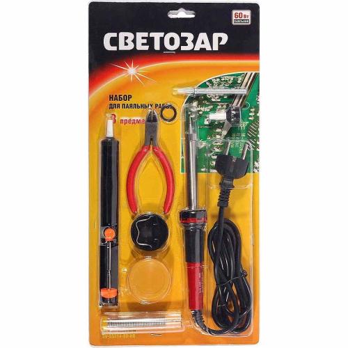 Паяльный набор СВЕТОЗАР 30-70Вт, 4 предмета SV-55315-70-H4