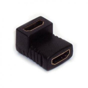Переходник HDMI гнездо-HDMI гнездо угловой 90°
