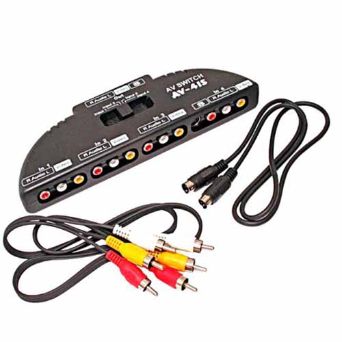 Селектор B/S-002 (3RCA-4 по 3RCA+SVHS) 4pin шнуры в комплекте Сигнал